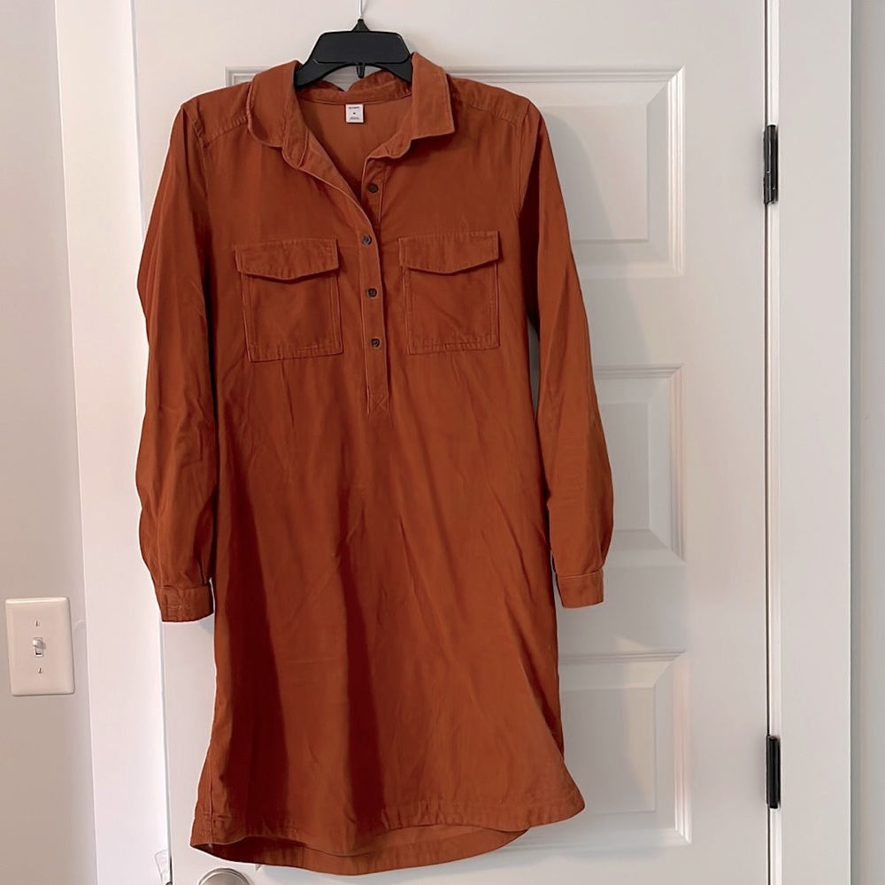 Orange Corduroy Dress